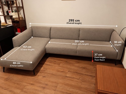 Boconcept grey fabric shaped - grey, l-shaped