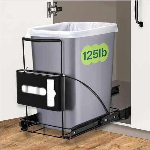 Pull out trash can under - can,